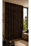 Brown Blackout Background Curtain Heat and Sound Insulating Solid Color