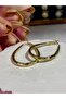 Gold Color Oval Earrings - 3