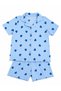 Bürümcük Fabric Shorts Pajama Set – Summer Home Wear for Women in Blue Color - 2