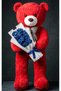 Red Plush Teddy Bear with Blue Rose Bouquet for Lover, Spouse, Close Friend - a Lasting Gift Option for Kankaya, Sister, Sister-In-Law - 6