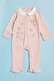 Appliqued Sleepsuit with Collar and Long Sleeves