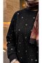 Women's Stone-Embellished Casual Hijab Sweatshirt Tunic - 2