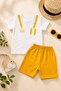 Summer Baby Boy Set with Printed Strap Shorts 0-24 Months - 2