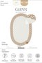 Glenn Oval Bath Mat Washable Bohemian Hand Woven Knitted Toilet Mat Front Door Balcony Caravan Mat - 3