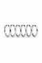 Women's Steel White Color Twist Hoop Earring Set 3 Pairs 6 Pieces