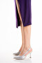 Women's Pointed Toe Open Back Buckle Elegant Stiletto Heeled Shoes - 6
