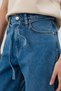 Light Blue Tie-Up Wide Leg Women's Jeans - 5