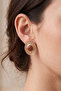 Vintage Burgundy Enamel Striped Vertical Ellipse Earrings - 3