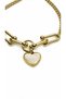 Women's Gold Color Heart Figured Chain Detailed Steel Bracelet - 3