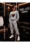 Unisex Wide Cut Zero Neck and Sweatpants Set with Paw Hearts Print