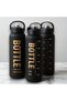 3 pics 1L Motivational Water Bottle with Measurement Scale, Leakproof Gym Sports Drinking Bottle - 5