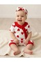 Baby Girl Heart Ruffle Bandana Jumpsuit - 2