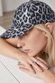 Women's Leopard Patterned Baseball Cap Noir Leopard Gray – Casual Cap with Adjustable Brim