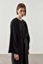 Tencel Dress with Eyelet Detail on the Front, Black - 7
