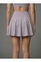 Women's High Waist Pleated Sports Tennis Skirt with Inner Tights Gray - 4