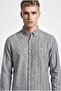 Men's Long Sleeve Striped Linen Shirt 2576