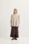 Drawstring Detailed Linen Shirt Sand Beige - 2