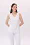 Basic v-neck windowed tank top - 2