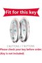Hyundai New Generation 5 and 7 Keys Compatible Silver Edge Tpu Key Case (Tucson Ioniq Kona Elantra) - White - 6