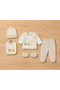 Mini Truck Embroidered 5-Piece Newborn Hospital Release Baby Set – Cream