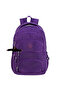 Purple Tr4 2-Piece Set Lux Krinkil Fabric High School and Middle School Backpack + Pen Holder Maymun Se - 3