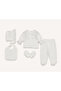 Lace Collar Embroidered 5 Piece Newborn Hospital Discharge Set Ecru - 2