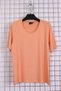 Women's Plus Size Lycra Crew Neck Stone Print Short Sleeve Mom T-Shirt Combed Cotton Blouse - 2
