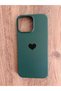 iPhone 15 Pro Max Heart Printed Velvet Inside Silicone Phone Case (Khaki) - 7