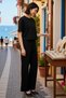 Women's Plus Size Relaxed Cut Short Sleeve Crew Neck Ribbed Knit Set Comfortable Casual Modern Stylish - 2