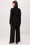 Women's Plus Size Long Sleeve Zippered Belt Detailed Relaxed Cut Knitted Tunic Set Casual Modern - 5