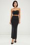 Women's Strapless Woven Fitted Blouse Skirt Set Sleeveless Elegant Night Combination Daily Casual Modern - 4