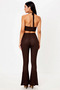 Women's Plus Size Openwork Sleeveless Halter Neck Beach Set Camisole Woven Long Pants Casual Comfortable - 5