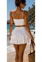 Layered Side-Tie Flared Mini Skirt - 2