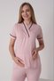 Aylam Lingerie Robe and Stripe Detailed Maternity and Postpartum Pajama Set - 4