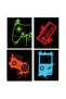 Alayra Video Game Art Print-Colorful Gaming Themed Canvas Wall Art (8"x10"x4pieces,