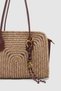 Giorno Charmlı Straw Shoulder Bag Brown - 3