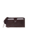 Mocha Still Lozan Genuine Suede Crossbody Wallet Bag with Phone Compartment