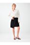Black Metal Accessory Detailed Mini Skirt