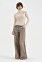 Women's sheer blouse with all-over stone embellishments and long sleeves - 2
