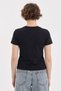 Women's 100% cotton short sleeve t-shirt with embroidery detail on the front - 3