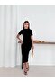 Women's Efil Efil Modal Fabric Side Tie Detailed Midi Dress - 4