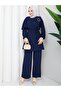 Women's New Season Aerobin Fabric Cape Detailed Double Set - 4