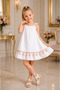 Girl's Bohemian Style Tassel Detailed 100% Cotton Dress