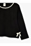 Bow-Tie Viscose Blended Long Sleeve Crew Neck Knitwear Sweater - 7