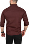 Men's Burgundy Slim Fit Lycra Gabardine Shirt – Sports Shirt with Plus Size Options 2502503 - 4