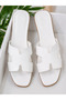 Helen White Genuine Leather Women's Slippers - 4