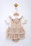 Seasonal Baby Girl Linen Flowers Salopet - 3