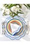 6-Piece White Mira Linen American Service Supla |   Stain Resistant |   Modern Table Decor