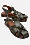 Women's Cross-Strapped Closed-Front Sandals Green