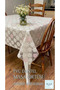 Tablecloth with Pvc Lace Appearance, Easy to Clean, Non-Slip, Liquid-Proof, Non-Perforated. Cream Pink - 2